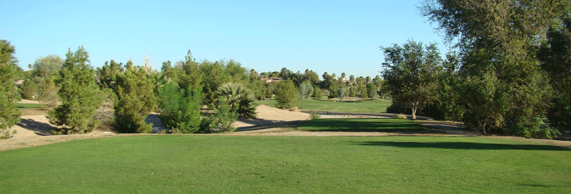 Golf course with bunker